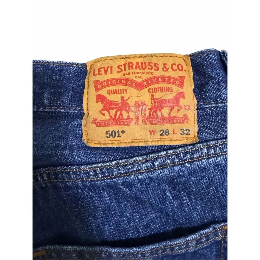Levi’s 501 XX Mens Jeans 28X32 Blue Button Fly 100% Cotton